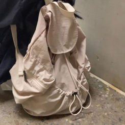 バックバッグ・スクールバッグ ストリングポケットバックパック BEIGE