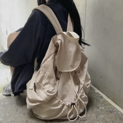 バックバッグ・スクールバッグ ストリングポケットバックパック BEIGE