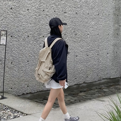 バックバッグ・スクールバッグ ストリングポケットバックパック BEIGE