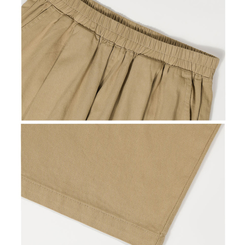 ワイド 【丈別】コットンピンタックパンツ