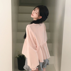 ブラウス ルーズフィットレースブラウス(5color) PINK