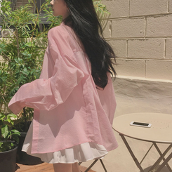 シャツ ルーズフィットストライプシャツ PINK