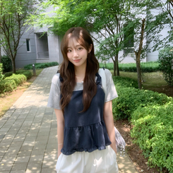 ノースリーブ フリルレイヤードキャミソール NAVY