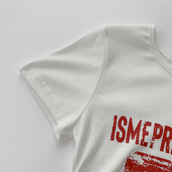 半袖Tシャツ ベーシックレタリングラウンド半袖Tシャツ