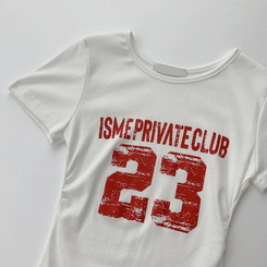 半袖Tシャツ ベーシックレタリングラウンド半袖Tシャツ