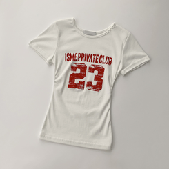 半袖Tシャツ ベーシックレタリングラウンド半袖Tシャツ