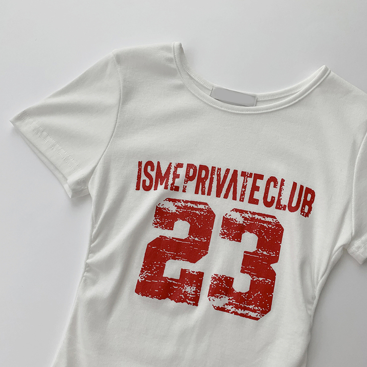 ベーシックレタリングラウンド半袖Tシャツ