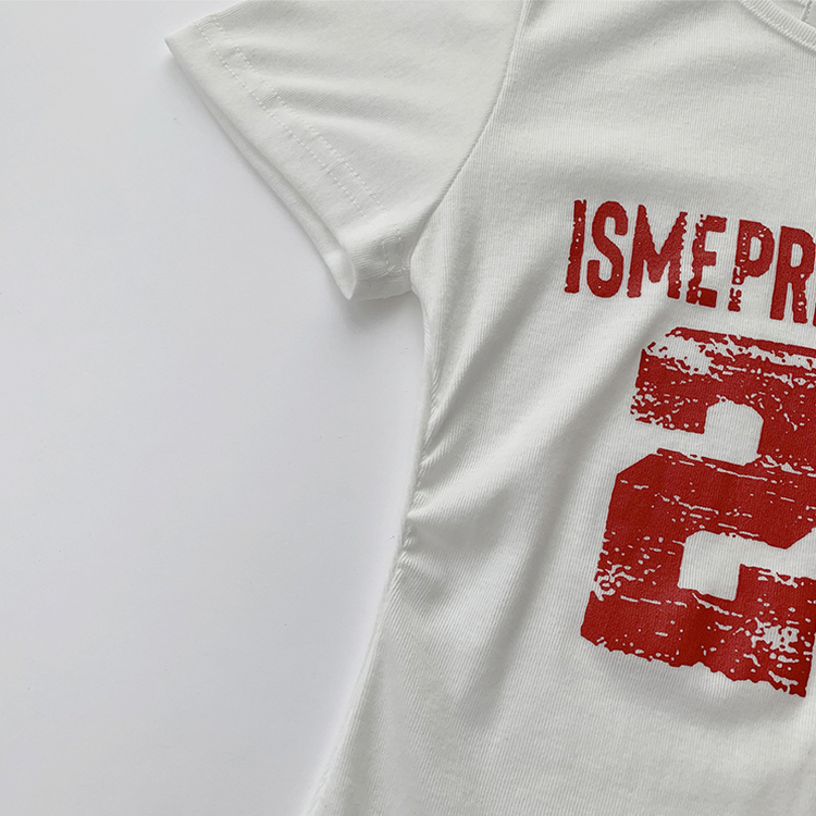ベーシックレタリングラウンド半袖Tシャツ