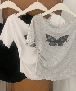 半袖Tシャツ バタフライウェーブオフTシャツ