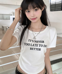 半袖Tシャツ シャーリングレタリング半袖Tシャツ WHITE
