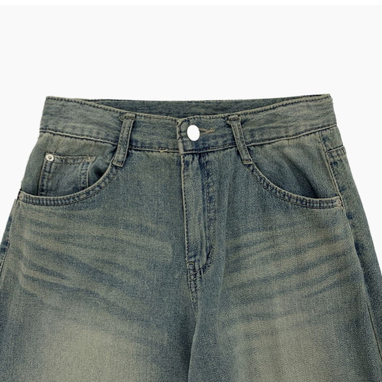 ウォッシングバルーンハイウエストデニムパンツ