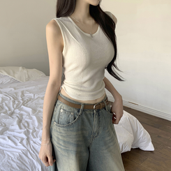 リボンニットキャミソール IVORY