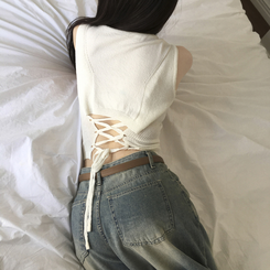 リボンニットキャミソール IVORY