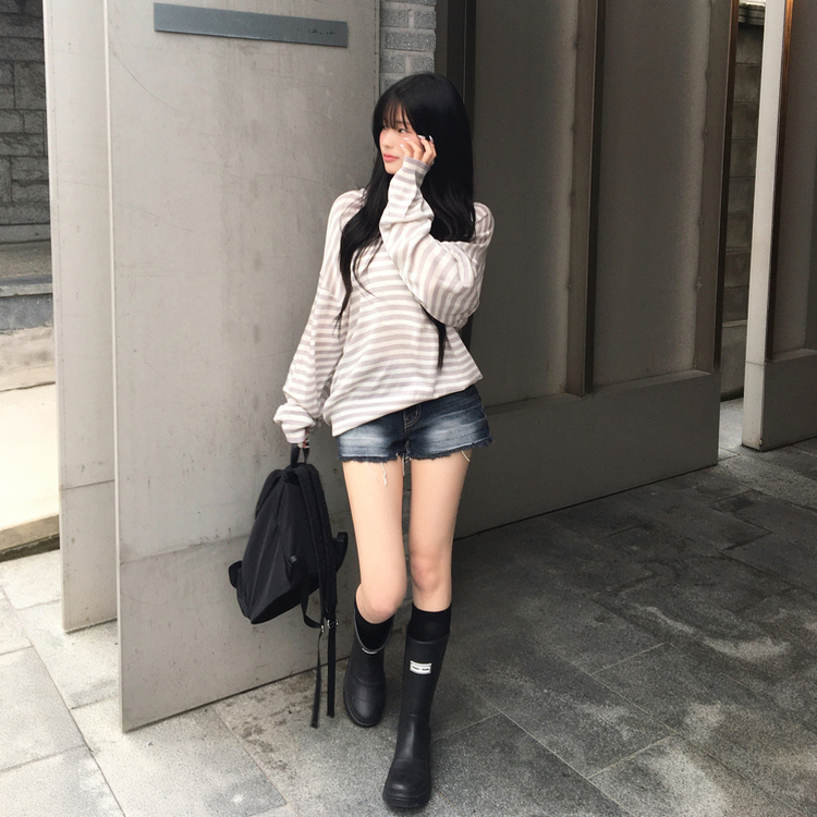 ローライズカットデニムショートパンツ｜ショートパンツ｜韓国