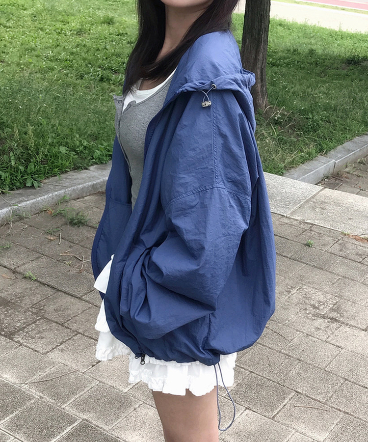 ナイロンストリングウィンドブレーカー(6color) BLUE