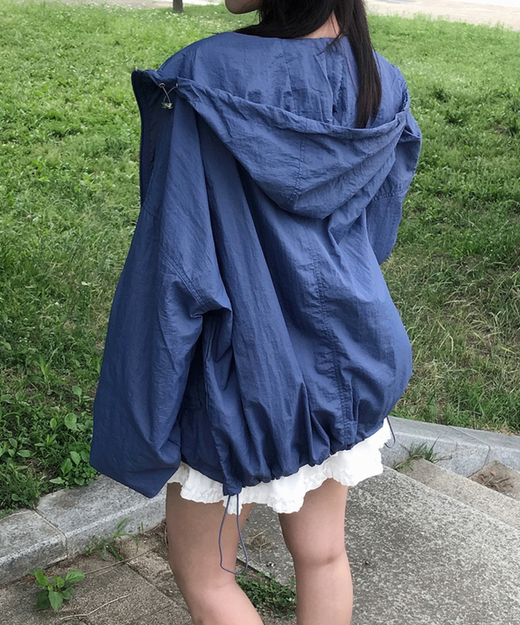 ナイロンストリングウィンドブレーカー(6color) BLUE