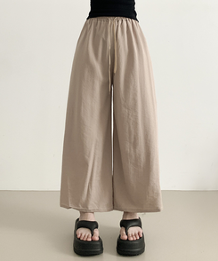 コットンパンツ サンドワイドバンディングズボン BEIGE