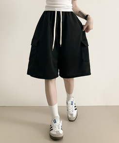 ショートパンツ カーゴバミューダバンディングパンツ BLACK