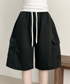 ショートパンツ カーゴバミューダバンディングパンツ BLACK