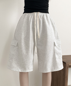 ショートパンツ カーゴバミューダバンディングパンツ WHITE MELANGE