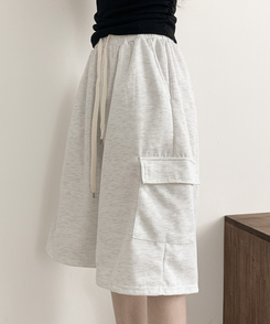 ショートパンツ カーゴバミューダバンディングパンツ WHITE MELANGE