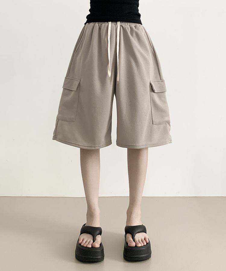 カーゴバミューダバンディングパンツ DARK BEIGE