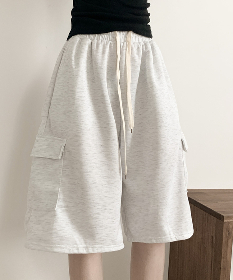 カーゴバミューダバンディングパンツ WHITE MELANGE