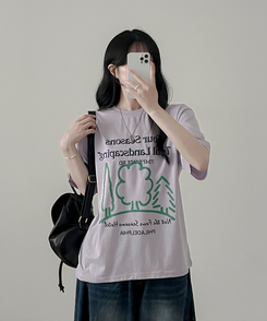 半袖Tシャツ シーズンウッド半袖Tシャツ LIGHT PURPLE