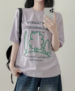 半袖Tシャツ シーズンウッド半袖Tシャツ LIGHT PURPLE