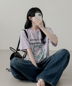半袖Tシャツ シーズンウッド半袖Tシャツ LIGHT PURPLE