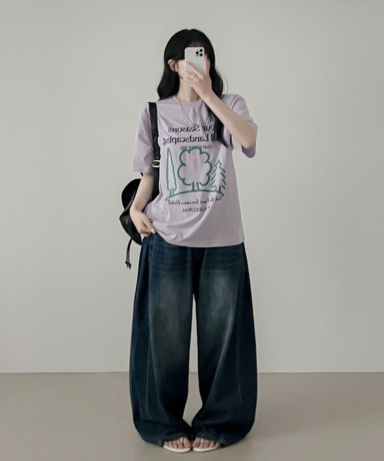 シーズンウッド半袖Tシャツ LIGHT PURPLE