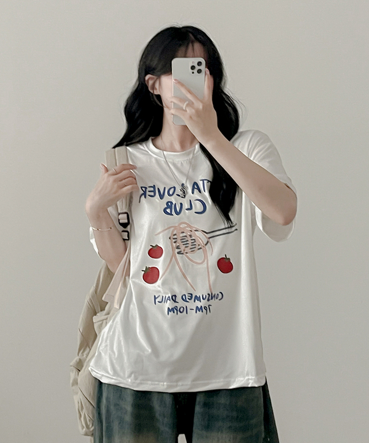 パスタルーズフィット半袖Tシャツ WHITE