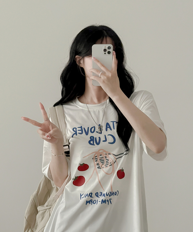 パスタルーズフィット半袖Tシャツ WHITE