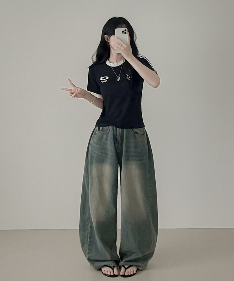 アップテンポ半袖Tシャツ NAVY