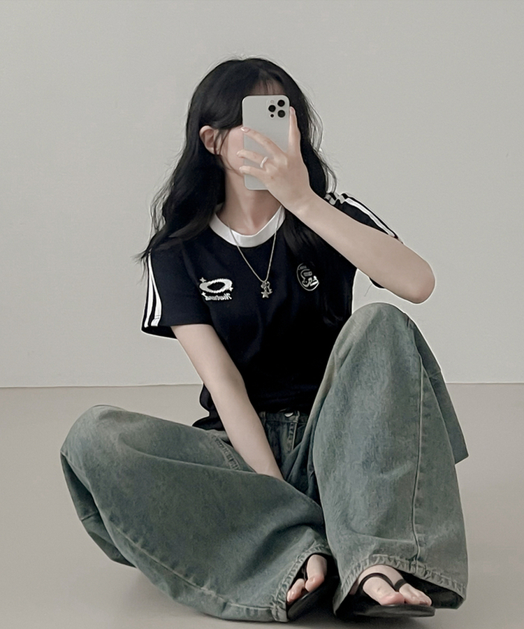 アップテンポ半袖Tシャツ NAVY