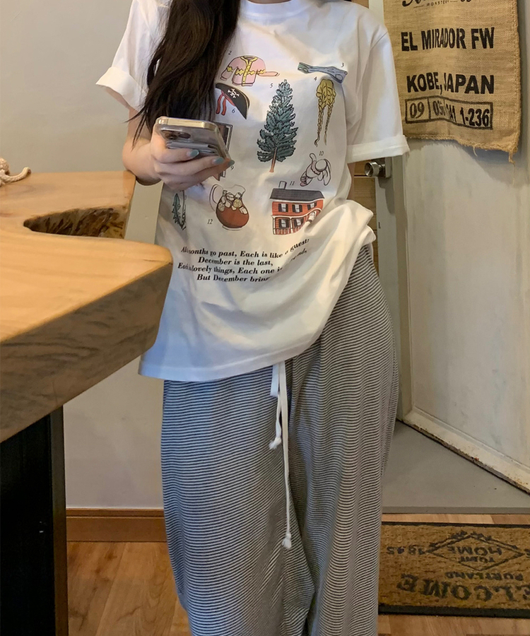グローイングラインパンツ BLACK