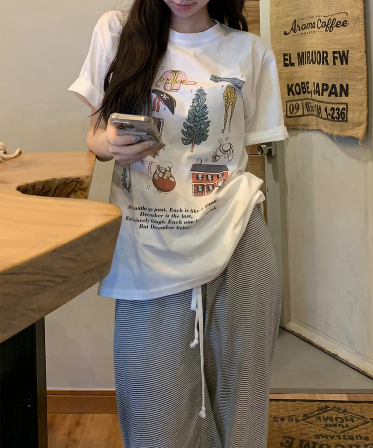 ネイチャード半袖Tシャツ IVORY