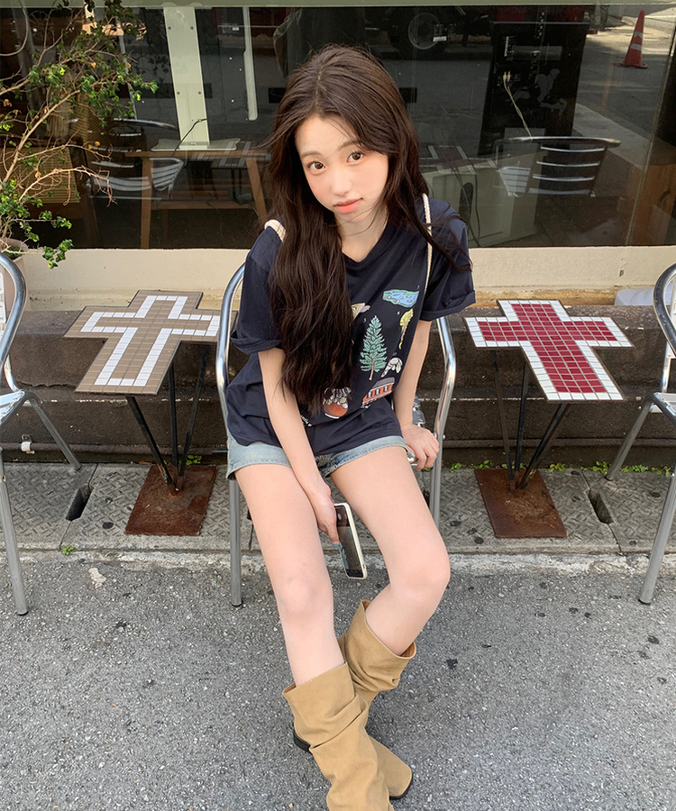 ネイチャード半袖Tシャツ NAVY