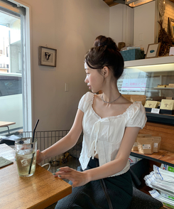 ブラウス エイミーリボンブラウス IVORY