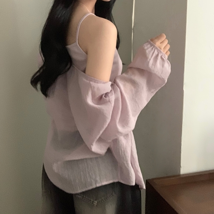【SET】リネンキャミソール カーディガン LAVENDER