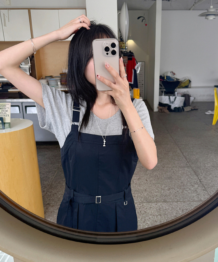 半袖Tシャツ Uネック半袖Tシャツ(7color) MELANGE GRAY