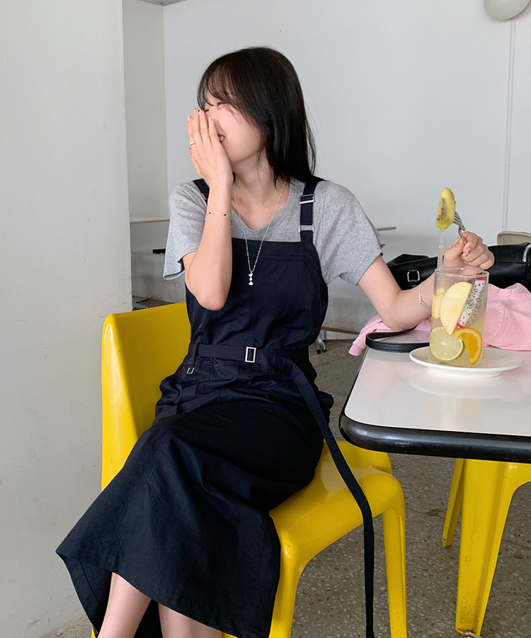 半袖Tシャツ Uネック半袖Tシャツ(7color) MELANGE GRAY