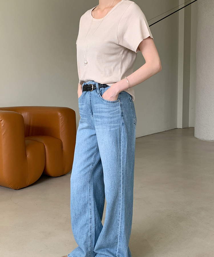 半袖Tシャツ Uネック半袖Tシャツ(7color) BEIGE