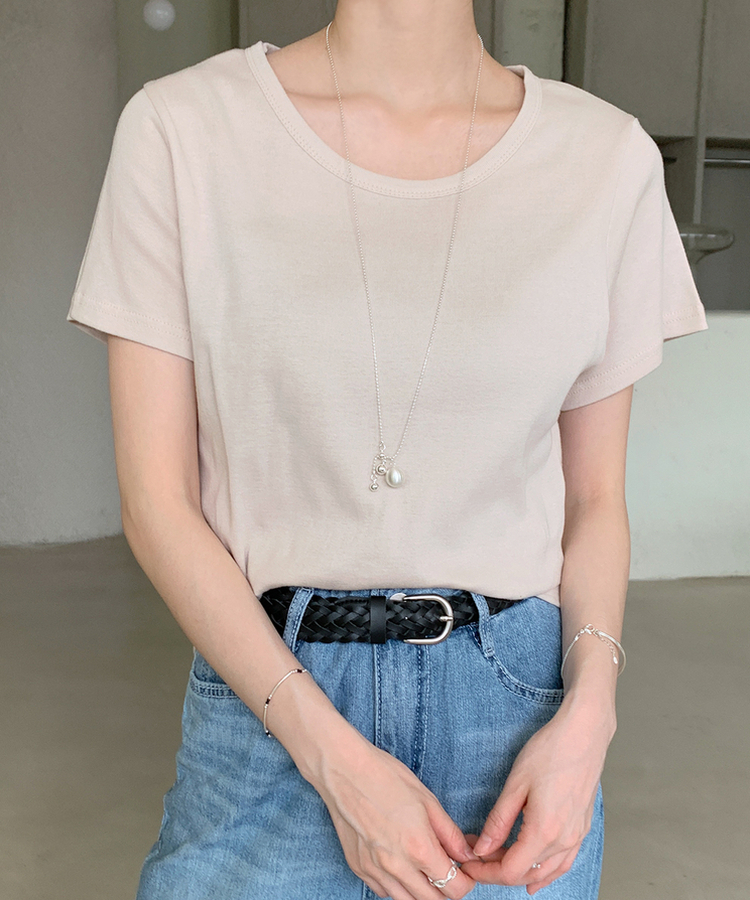 半袖Tシャツ Uネック半袖Tシャツ(7color) BEIGE