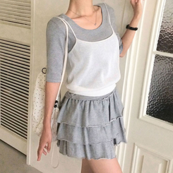 ノースリーブ ベーシックシースルーキャミソール IVORY
