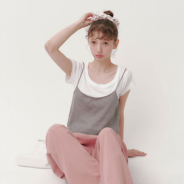 ベーシックシースルーキャミソール GREY