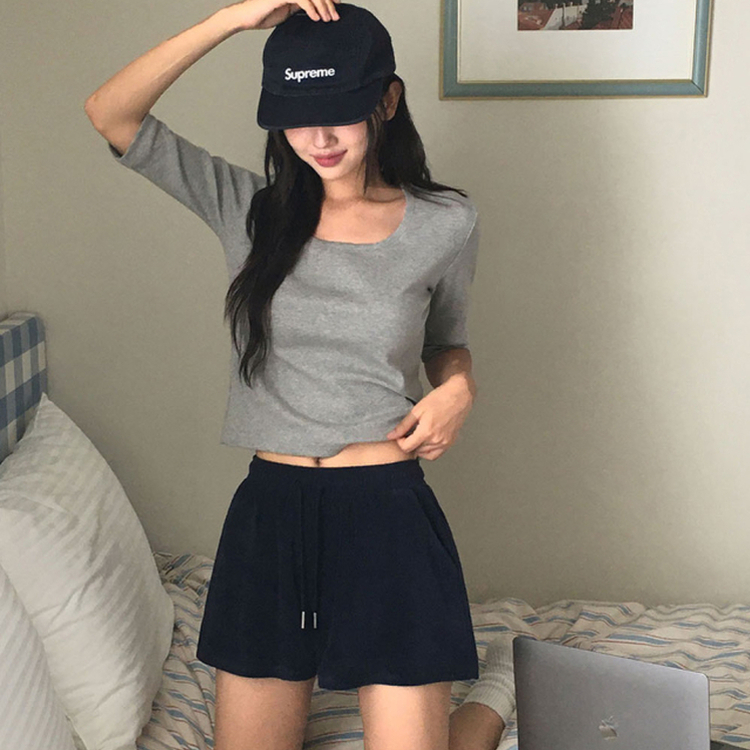 ウォント5分丈Tシャツ(6color) GREY