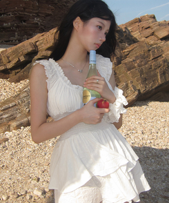 ミニワンピース ミニティアードワンピース WHITE