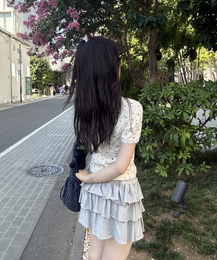 스트랩 크로스 보헤미안 프릴 숄더백 블랙