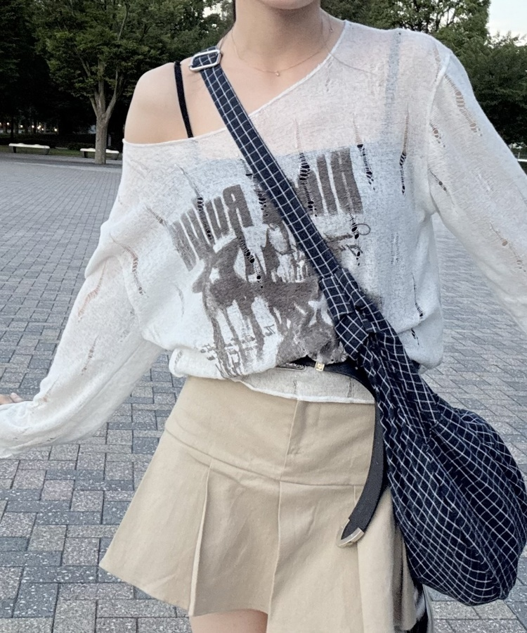 스트랩 크로스 보헤미안 프릴 숄더백 블랙